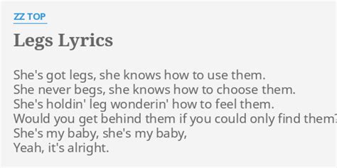 legs lyrics|Lyrics for Legs by ZZ Top .